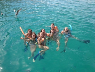 snorkel en la playa